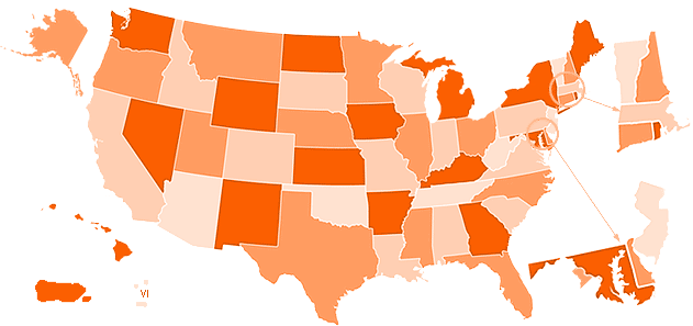 Map of Continental US