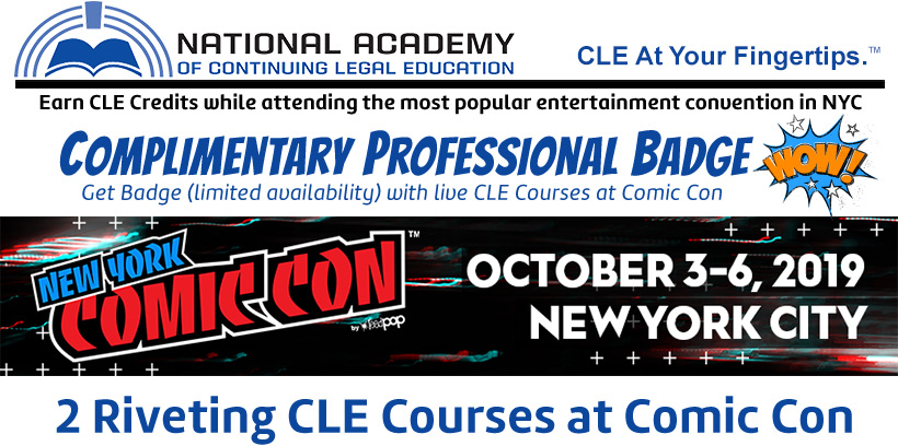 Comic Con 2018 CLE Classes