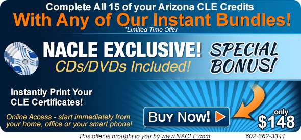 15 AZ CLE Credits for $148