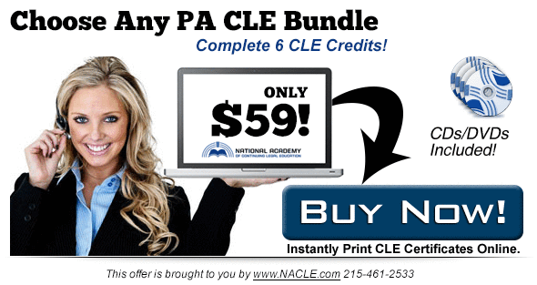 6 PA CLE Credits for $59