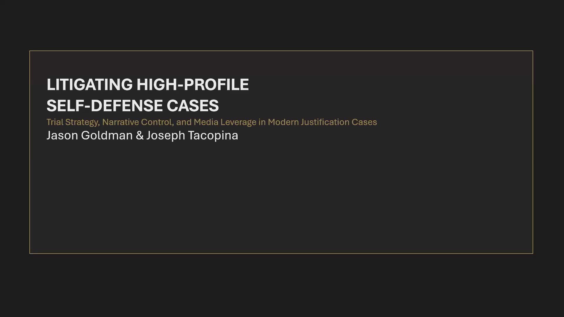 When Self-Defense Is on Trial: Inside High-Profile Case Strategy Thumbnail