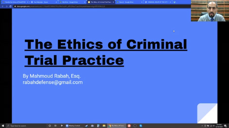 The Ethics of Criminal Trial Practice Thumbnail