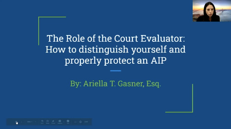 The Role of the Court Evaluator: How to Distinguish Yourself and Properly Protect an AIP Thumbnail